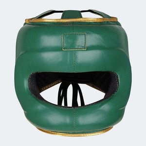 Protector de cabeza personalizado al por mayor de alta calidad hecho con cuero vacuno 100% genuino para entrenamiento de MMA y kickboxing para adultos - Product Image 1