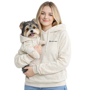 Sweat à capuche pour chiens et propriétaires, ensemble assorti, confortable et élégant, couleur gris acajou. - Product Image 1