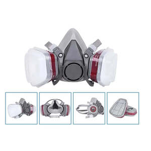 Masque respiratoire industriel réutilisable demi-masque 6200, masque anti-gaz de protection avec filtre de classe GB2626 KN90 - Product Image 6