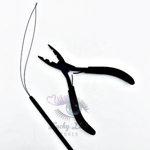 ชุดเครื่องมือร้อยลูกปัดสำหรับต่อผมอุปกรณ์ต่อผมแบบเข็มผูกด้วยมือฉลากตามแบบมืออาชีพกำหนดเอง - Product Image 3