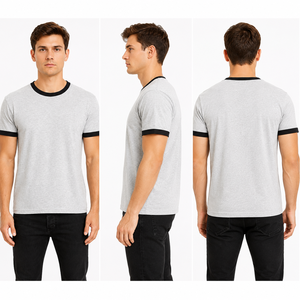 T-shirts pour hommes en coton 100 %, légers, style streetwear, manches courtes, coupe ample confortable, écologiques, en solde - Product Image 4