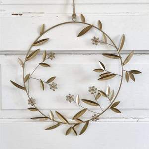 Guirnalda de Hojas Metálicas Verdebronce para Colgar en la Pared, Decoración con Patina Envejecida, Guirnalda de Follaje Otoñal, Arte Mural para Entrada del Hogar - Product Image 4