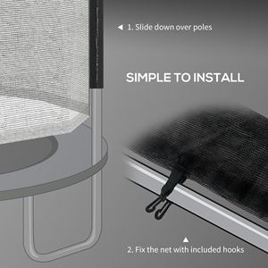 Trampolino Rotondo da Esterno di 4,27 m con Rete di Sicurezza Gialla Resistente alle Intemperie e 8 Pali Dritti - Product Image 5