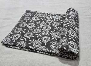 Tela de Algodón Hecha a Mano al por Mayor, Tela Estampada a Mano Sanganeri de Jaipur, Material en Bruto para Confección de Vestidos - Product Image 2