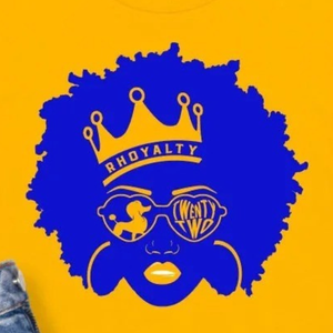 T-shirt SGRHO RHoyalty couleur or, lettres grecques personnalisées, tee-shirt de sororité, manches courtes, col rond, décontracté, mode estivale, vêtements unisexes - Product Image 2