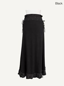 Jupe longue bohème en dentelle avec ourlet à volants, style hippie gypsy, pour festivals, à prix de gros - Product Image 4