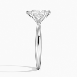Bague BOJ 081 en argent 925, coupe poire, inspirée des motifs floraux, solitaire, diamant 2 carats, couleur D, VVS1, moissanite certifiée GRA, prix bas - Product Image 3