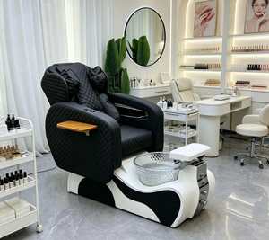 Sillón de Pedicura Eléctrico Profesional para Salón de Uñas, Ajustable, Color Rosa, Sin Plomería, con Masaje para Pies, Sofá para Manicura y Pedicura - Product Image 1