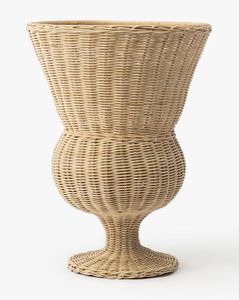 Vase Urne en Rotin Tressé Artisanal Haut de Gamme avec Pieds, Rustique, Élégant, Simple, Contemporain, Écologique, Support Décoratif pour Fleurs de Mariage - Product Image 1