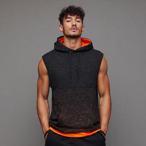 Haut de sport à capuche sans manches pour homme, coupe ajustée, en polaire respirante, pour musculation et fitness, automne - Product Image 6