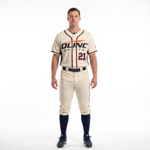 Uniforme de Béisbol Personalizado, 100% Poliéster, Doble Tejido, Pantalones de Jersey Cosidos con Botones, Conjunto para Hombre Adulto, Fabricante OEM para Deportes de Equipo - Product Image 1