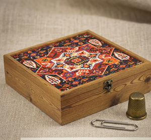 Caja de Joyería de Madera con Estampado de Moda, Lujosa Caja Organizadora Personalizada para Regalos Elegantes y Exhibición de Joyas - Product Image 1