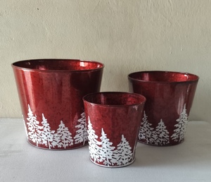Macetas de Metal con Copos de Nieve Hechos a Mano para Decoración, Juego de 3 Macetas de Jardín de Estilo Moderno para Decoración del Hogar - Product Image 6