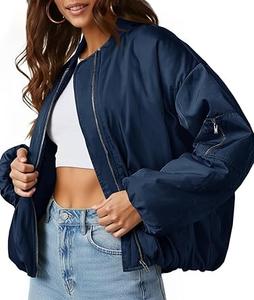 2026 <b>Ladies</b> <b>Winter</b> Clothes Custom Logo Bomber Jacket Coat Women Zipper Down Jacket Puffer Bubble Coats Jackets OEM Serviced - Product Image 3