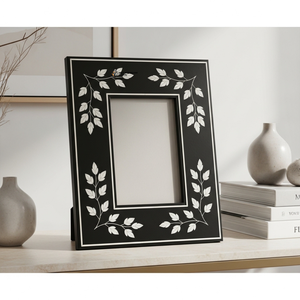 Luxury Floral Bone Inlay <b>Frame</b> <b>Black</b> Decorative Picture <b>Frame</b> Home Styling - Product Image 1