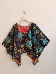 Top corto acolchado Kantha de estilo indio para mujer, hecho a mano, vintage, cómodo, blusa para mujer - Product Image 3