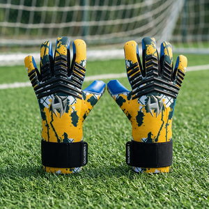 Gants de gardien de but professionnels personnalisables, paume avant en latex allemand 4 mm, dos en impression par sublimation et injection de caoutchouc - Product Image 2
