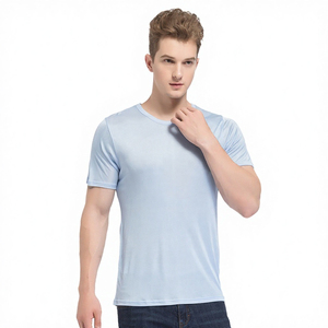 Camiseta Casual de Algodón para Hombre, Cuello Redondo, Ligera y Suave, Ropa para Uso Diario, Proveedor Mayorista OEM ODM - Product Image 3