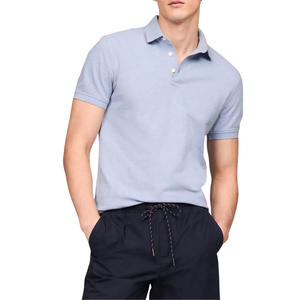 เสื้อเชิ้ตผู้ชายทรงปกติ คอปกเรียบ ผ้าฝ้ายถักคุณภาพพรีเมียม 100% ระบายอากาศได้ดี ลายเรียบ น้ำหนัก 180 กรัม ย้อมเส้นด้าย ติดกระดุม สวมใส่สบาย - Product Image 3