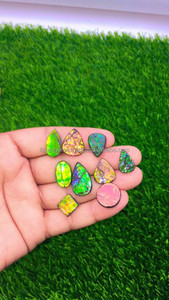 พลอยแอมโมไลต์ธรรมชาติคุณภาพสูง รูปทรงหลากหลาย แบบหลวม ได้รับการรับรองจากผู้ตรวจสอบอิสระ ปรับแต่งขนาดได้ - Product Image 4