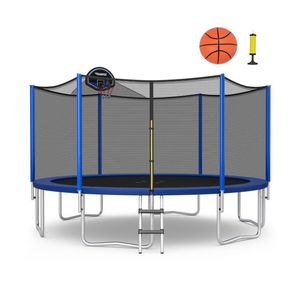 Trampolín Recreativo para Exteriores de 12 Pies con Red de Seguridad - Juguetes Divertidos para Saltar para Niños - Product Image 1