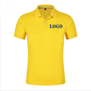 Polo pour homme orange à manches courtes, logo personnalisé, tricoté, coupe classique, uniforme vierge - Product Image 1