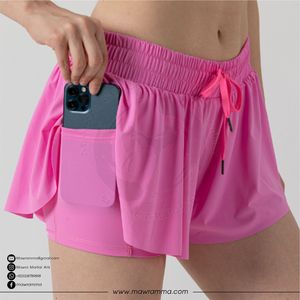 Mawra – jupe plissée rose pour femmes, style sportif, taille élastique, cordon de serrage, respirante, mini-jupe 2 en 1, short d'été pour femmes - Product Image 4