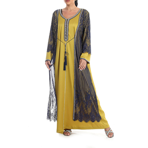 Elegante Vestido Jalabiya Estilo Dubái para Mujer, Holgado y Cómodo, Traje Islámico Maxi para Ramadán y Eid - Product Image 5