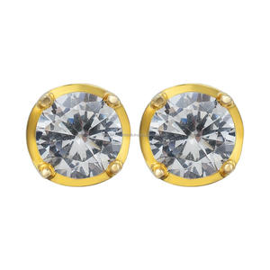 Elegant Round Moissanite <b>Diamond</b> <b>Earrings</b> Crafted In 925 Sterling Silver Brilliant Fine Jewelry For Women - Product Image 1