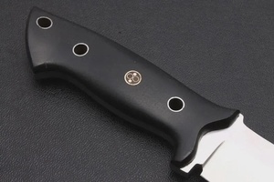 Couteaux de survie et de camping professionnels à lame fixe en acier inoxydable, manche en micarta, fourreau en cuir, pointe tombante, faits à la main - Product Image 6