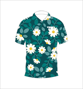 เสื้อโปโลผู้ชายลายดอกเดซี่แขนสั้นฤดูร้อนลำลองระบายอากาศได้ดีน้ำหนักเบาสลิมฟิตแฟชั่นเสื้อโปโล - Product Image 4
