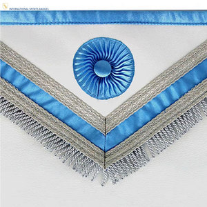 Tablier de Régalia Maçonnique Personnalisable de Qualité Supérieure, Broderie Élégante, Construction Durable en Peau d'Agneau, Épingle de Sûreté Cousue, Classique - Product Image 4