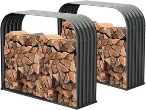 <b>Indoor</b>/Outdoor Corrugated Galvanized Steel Heavy Duty <b>Firewood</b> Racks Steel <b>Firewood</b> <b>Storage</b> Log Rack Holder Campfire planter OEM - Product Image 4