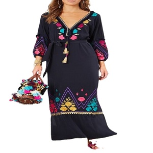 Imprimé floral été femmes robe courte Spaghetti col en V sangle rétro plage mode fête robes courtes - Product Image 1