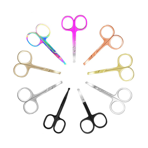 Sharp Stainless Steel Manicure Scissors Straight Blade <b>Cuticle</b> <b>Trimmer</b> 8.8cm Professional Nail Care Tool Round Handle Durable - Product Image 2