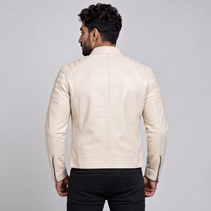 Blouson Moto Tendance en Similicuir avec Coque Résistante, Coupe Confortable, Fermeture Éclair, Poignets Ajustables pour la Moto et les Activités de Plein Air - Product Image 6