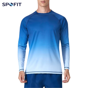 SPOFIT Unisex Long Sleeve Rash Guard Quick Dry Polyester Nylon <b>Compression</b> <b>Shirt</b> for Sports Training - Product Image 1