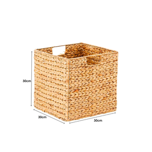 Natural Water Hyacinth Storage <b>Basket</b> Eco Friendly Woven Storage Box For Home Organization Vietchoice - Product Image 4