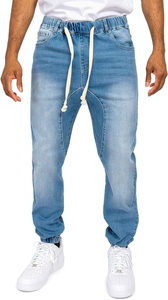 Men's Slim Fit Stonewashed Denim Jeans Mid Waist Solid <b>Color</b> Casual Cotton Straight Leg Autumn Style - Product Image 1