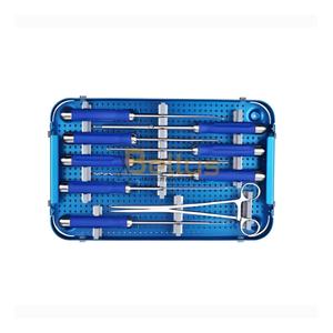 Juego de Instrumentos Quirúrgicos Ortopédicos Manuales de Acero Inoxidable Alemán, Certificación CE ISO13485, Bandeja de Esterilización Reutilizable para Hospital - Product Image 1