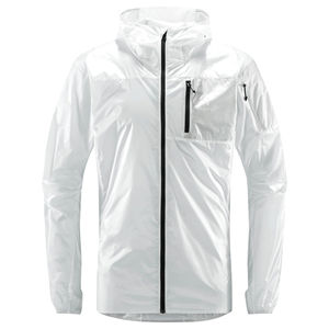 Breathable <b>White</b> Color Lightweight Windbreaker <b>Jacket</b> With Zipper Style Hoodies Activewear Nylon Polyester Wind Breaker <b>Jackets</b> - Product Image 1
