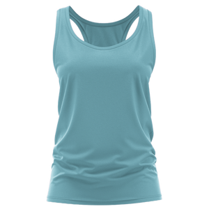 เสื้อกล้ามออกกำลังกายผู้หญิงคุณภาพสูง ทรง Racerback ผ้าถัก 100% คอตตอน แห้งเร็ว ระบายอากาศได้ดี - Product Image 3