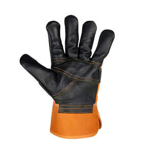 High Quality Heat Resistant Leather Welding <b>Gloves</b> Breathable <b>Touchscreen</b> Design for Daily Use White & Green Safety <b>Gloves</b> - Product Image 6