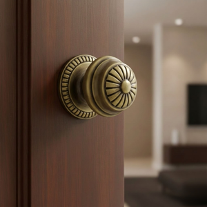 Poignée de porte en laiton massif de qualité supérieure, finition antique |   Poignée de porte principale robuste, style classique vintage, quincaillerie d'entrée pour la maison - Product Image 5