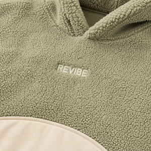 Custom Unisex Sage Green <b>Sherpa</b> <b>Fleece</b> Hoodie Oversized Warm Winter Pullover OEM Clothing Manufacturer - Product Image 6