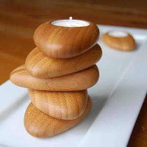 Wooden <b>Tea</b> Light Holder for Home Decoration Handcrafted <b>Candle</b> Stand for Living Room Diwali Festive Decor - Product Image 2