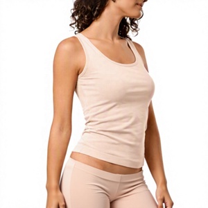 Débardeurs d'été sans manches pour femmes, couleur unie, respirants, séchage rapide, durables, col rond, ajustés, en coton, pour l'entraînement - Product Image 5