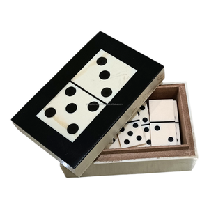 Ensemble de dominos en résine écologique de luxe, fait main, 28 pièces, dominos professionnels, étui de rangement, vente en gros, artisanat - Product Image 2