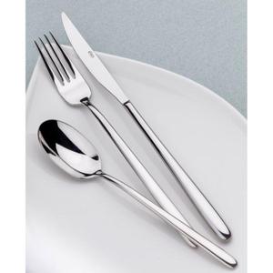 Juego de cubiertos de acero inoxidable de 3 piezas, cuchara, tenedor y cuchillo, con acabado pulido espejo, diseño personalizable, apto para uso alimentario. - Product Image 3