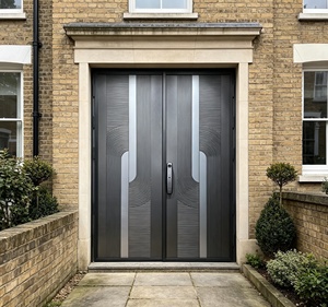 Modern-style double door; durable thanks to a rust-resistant powder coating; suitable for outdoor installation; easy to install - Product Image 5